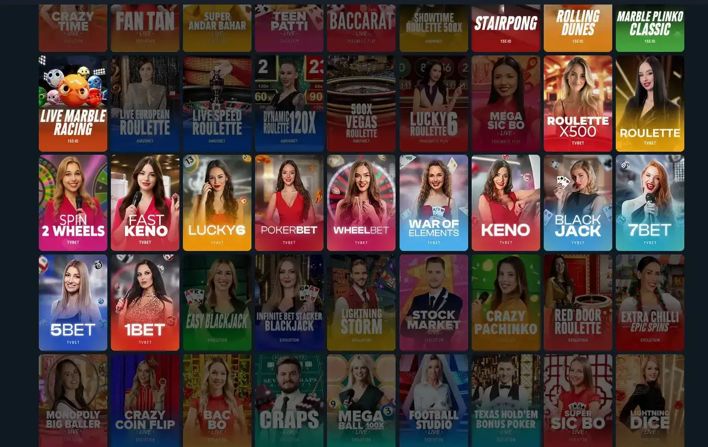 Интерфейс казино Ва-Банк с игровыми автоматами